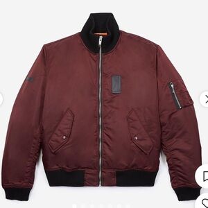 The Kooples Deep Red Burgundy Men’s Bomber Jacket sz M